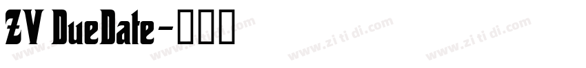 ZV DueDate字体转换